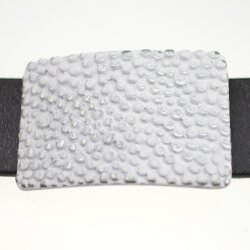 Belt Buckle Burling, 7,3*5 cm, white grey