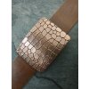 Croco Look Belt Buckle, antique copper