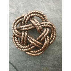 Belt Buckle knot, Gordian knot, 6,5 cm, antique copper