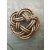 Belt Buckle knot, Gordian knot, 6,5 cm, antique copper