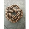 Belt Buckle knot, Gordian knot, 6,5 cm, antique copper