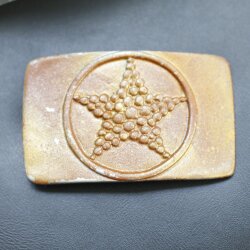 Copper look Star Belt Buckle, Star Buckle for snap Leather Belts