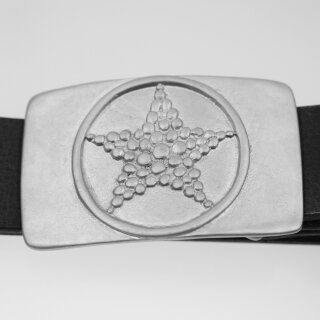 Gray silver Star Belt Buckle