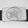 Gray silver Star Belt Buckle