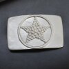 Gray silver Star Belt Buckle