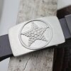 Gray silver Star Belt Buckle