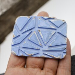 Blue Belt Buckle square, labyrinth