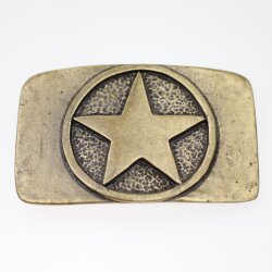 Antique Brass Star Belt Buckle