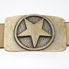 Antique Brass Star Belt Buckle