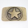 Antique Brass Star Belt Buckle