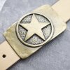 Antique Brass Star Belt Buckle