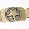 Antique Brass Star Belt Buckle