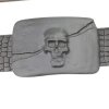 Matte Black Belt Buckle Skull, Deaths head