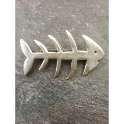 Fischgräten Brosche 5,5x3,5 cm