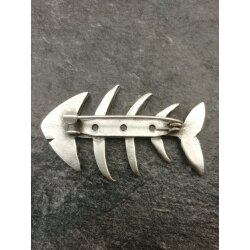 Fischgräten Brosche 5,5x3,5 cm