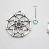 10 Sacred Geometry Charms 25 mm (Ø 2 mm), antique silver