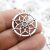 10 Sacred Geometry Charms 25 mm (Ø 2 mm), antique silver