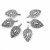 10 Drop Charms, Pendants 19x11 mm (Ø 2 mm), antique silver