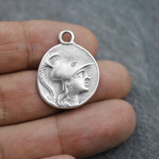 5 Greek Coin Pendant Ancient Greek Coin 30 mm Antique Silver