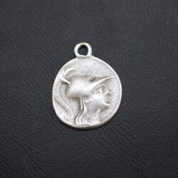 5 Greek Coin Pendant Ancient Greek Coin 30 mm Antique Silver