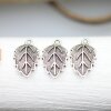 10 Leaf Charms antique silver