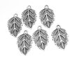 10 Leaf Charms antique silver