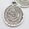 5 Disc Of Phaistos Pendant 39x29 mm, antique silver