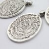 5 Disc Of Phaistos Pendant 39x29 mm, antique silver