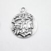 1 Head of Zeus Greek Coin Pendant, antique silver