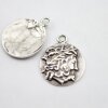 1 Head of Zeus Greek Coin Pendant, antique silver