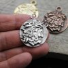 1 Head of Zeus Greek Coin Pendant, antique silver