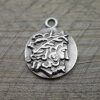 1 Head of Zeus Greek Coin Pendant, antique silver