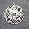 5 Torus Yantra Round Pendants 39 mm. antique silver