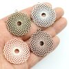 5 Torus Yantra Round Pendants 39 mm. antique silver