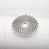 5 Torus Yantra Round Pendants 39 mm. antique silver