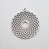 5 Torus Yantra Round Pendants 39 mm. antique silver