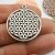 5 Flower of Life Charms Pendants 33 mm antique silver
