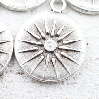 5 Sonnenanhnger 20 mm ( 2,5 mm), altsilber