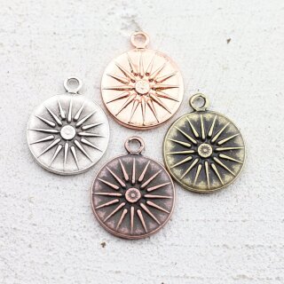 5 Sonnenanhnger 20 mm ( 2,5 mm), altsilber