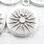 5 Sun Charms 20 mm (Ø 2,5 mm), antique silver