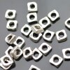 10 Irregular Metal Beads, spacer beads 10x10 mm (Ø 5 mm), antique silver