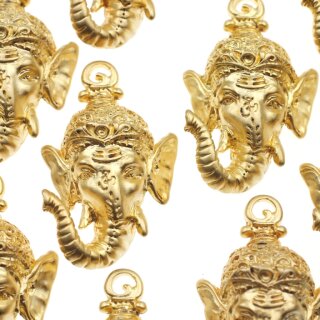 1 Schmuck Anhänger Ganesha 38x24 mm (Ø 2 mm), gold