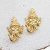 1 Schmuck Anhänger Ganesha 38x24 mm (Ø 2 mm), gold