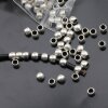 50 Metal Beads 7x5 mm (Ø 4 mm), antique silver