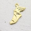 5 Hermes Sandal Pendants 40x15 mm (Ø 3 mm), gold