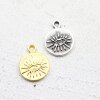 10 Matte Gold Evil Eye Charms Pendant