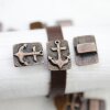 5 Antique Copper anchor Sliderbeads