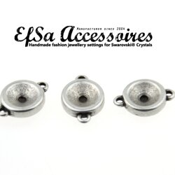 5 pcs. 2 loops Pendants settings for 12 mm Rivoli