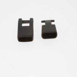 5 Clasps for Bracelets 34x12mm (9x4 mm), Matte Black