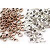 50 Metal Beads 9 x 6 mm (Ø 4 mm), antique copper